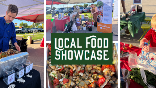 Local Food Showcase banner showing taste tests and kids activities from previous year's event